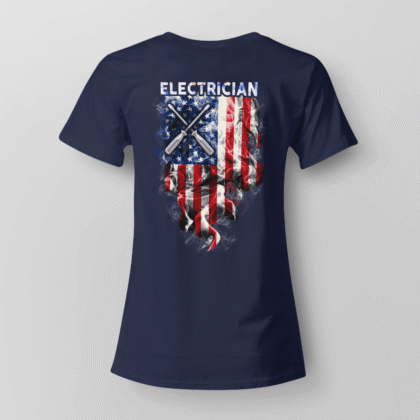 Crossed Screwdrivers & Flag Electrician T-Shirt