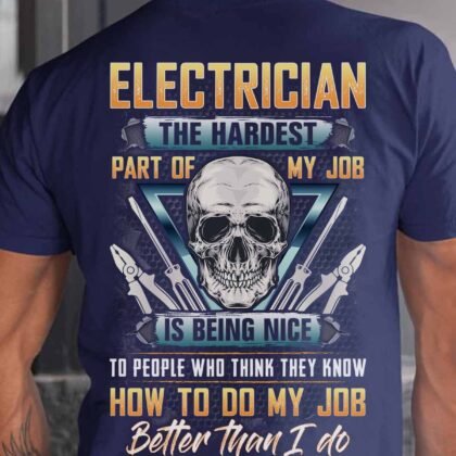Skull and Pliers Electrician T-Shirt