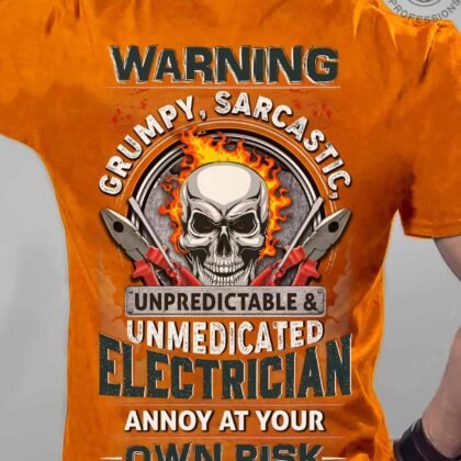 Warning Label Electrician T-Shirt