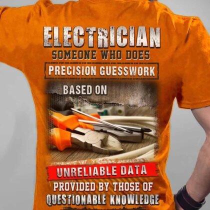 Precision Work Orange Electrician T-Shirt
