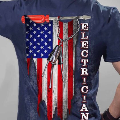 HVAC Technician Flag T-Shirt