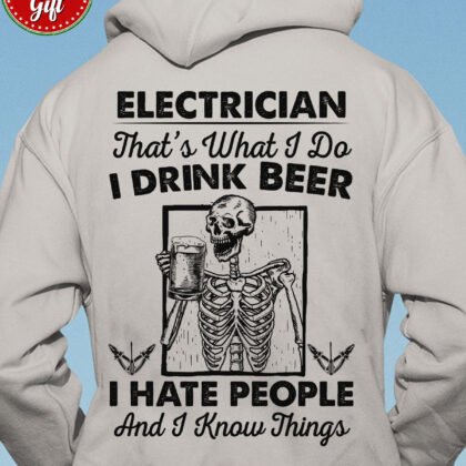 I Drink Beer & I Know Things Skeleton Hoodie