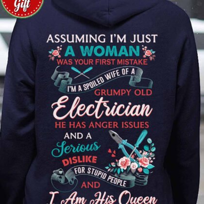 Spoiled Wife of an Electrician Hoodie