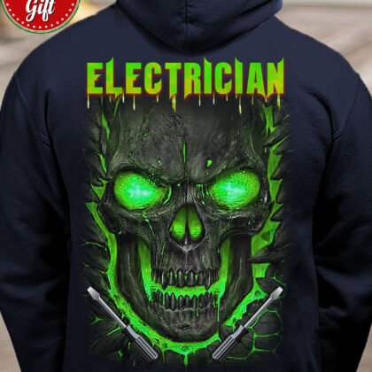 Christmas Skull & Screwdrivers Electrician Hoodie