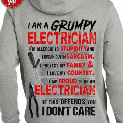 Unapologetic Sarcasm Gray Electrician Hoodie
